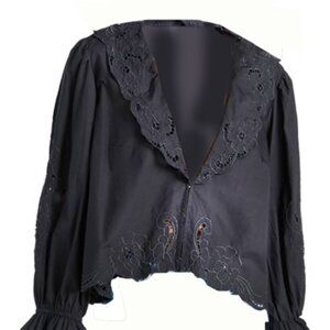 NWT Free People Maisie Cutwork Top Size Medium Retails $98